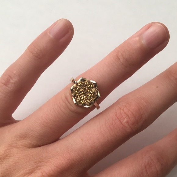 Kendra Scott Jewelry - Kendra Scott Gold Drusy Kylie Ring